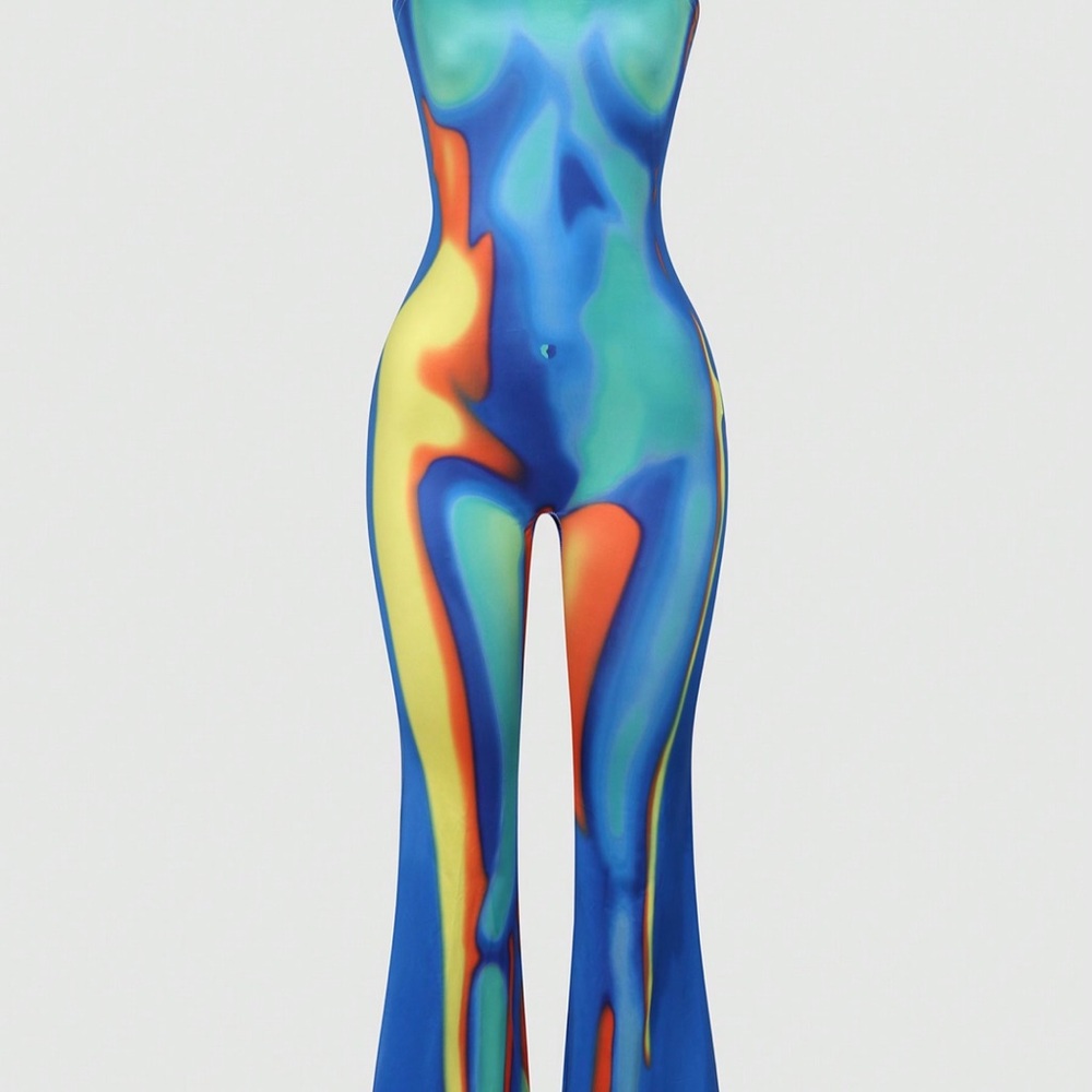 Vibrant Multicolor Jumpsuit NEW Sz Medium